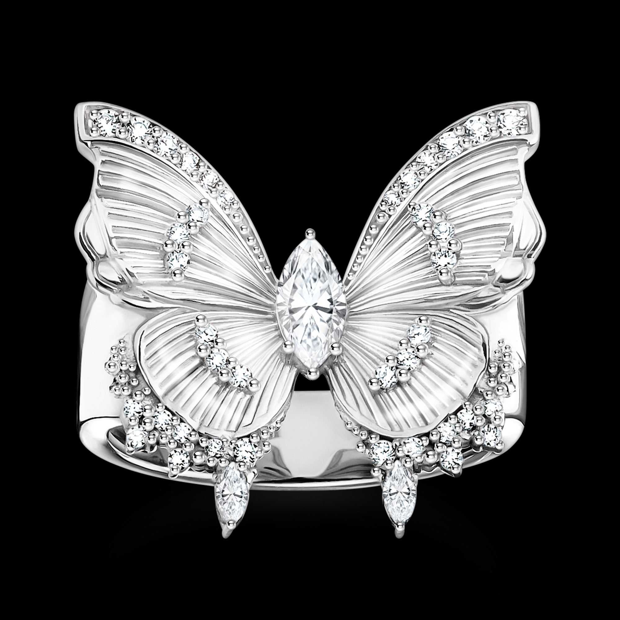Thomas Sabo Butterfly Paradise Silver Cocktail Ring | Australia