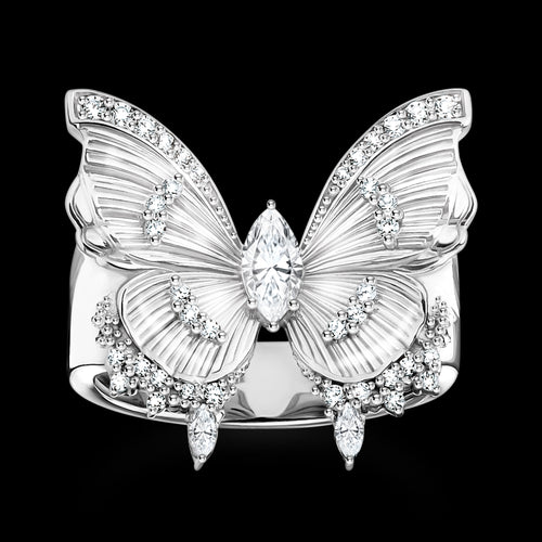 Thomas Sabo Butterfly Paradise Silver Cocktail Ring | Australia
