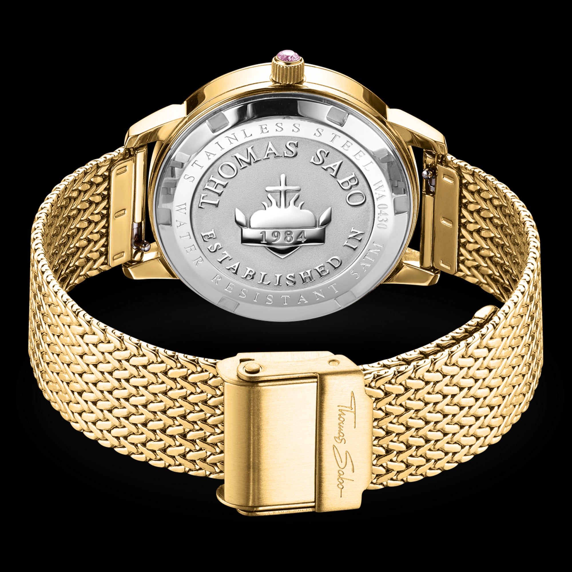 Back View Thomas Sabo Luminescent Butterfly Gold Watch