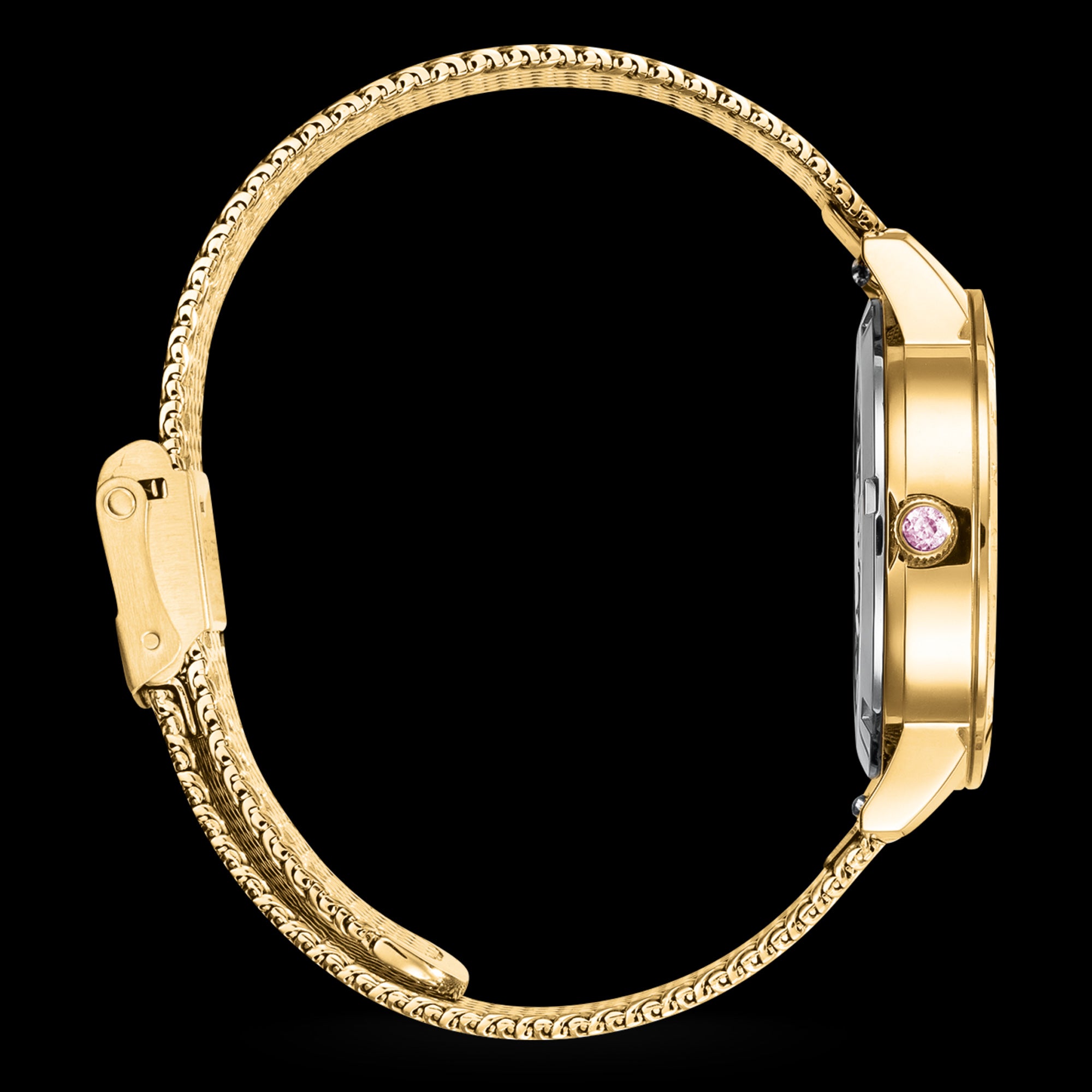 Side View Thomas Sabo Luminescent Butterfly Gold Watch