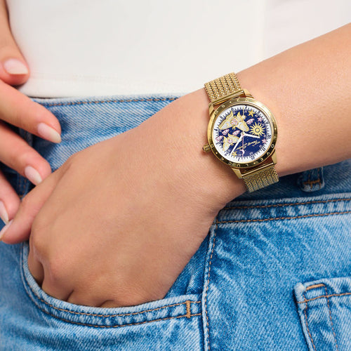 Woman Wearing Thomas Sabo Luminescent Butterfly Gold Watch