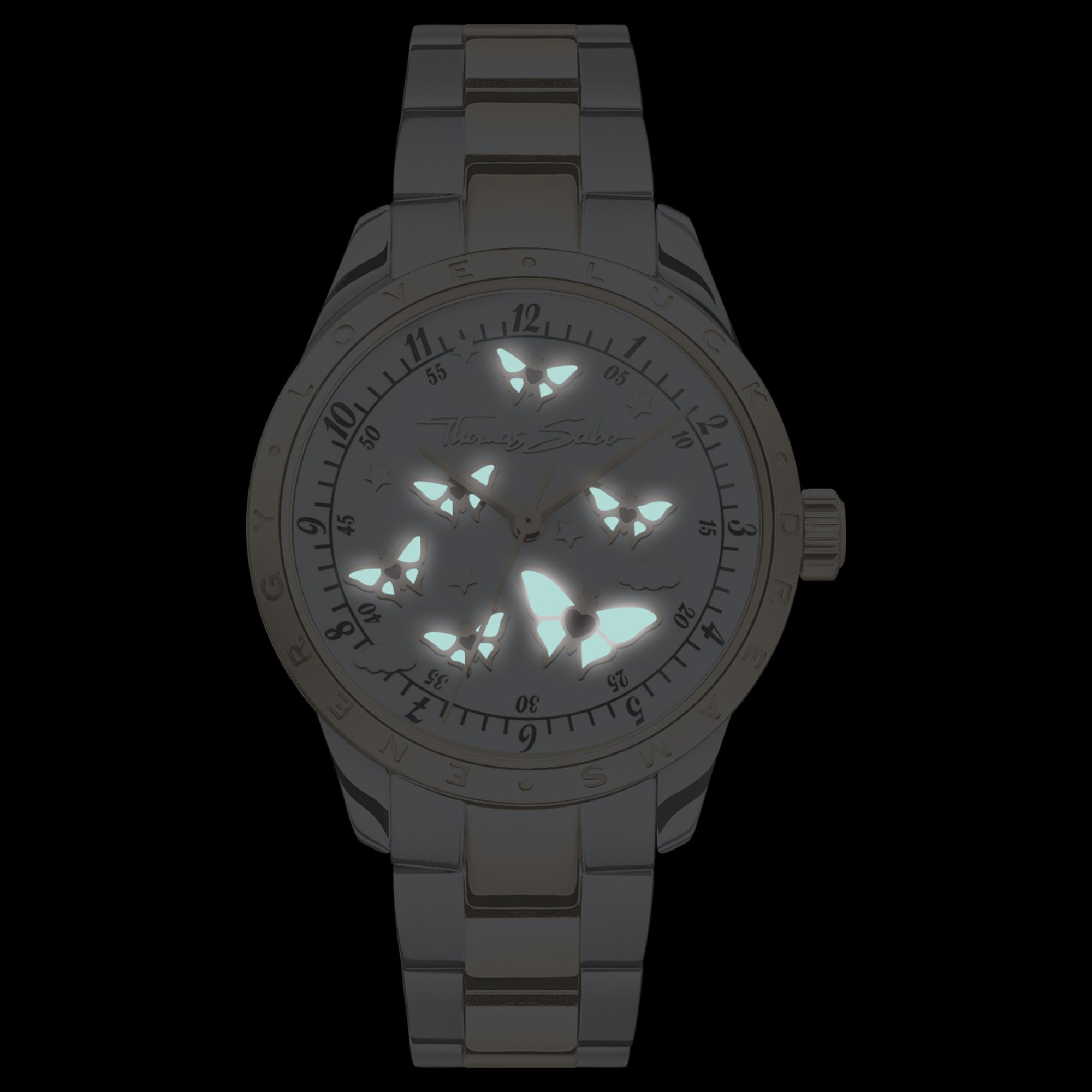 Night View Thomas Sabo Luminescent Butterfly Bicolour Watch