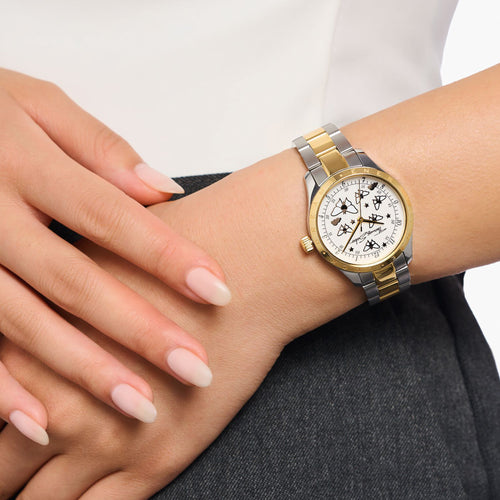 Woman Wearing Thomas Sabo Luminescent Butterfly Bicolour Watch