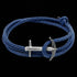 Anchor & Crew Admiral Sterling Silver Navy Blue Rope Bracelet | Australia