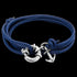 Anchor & Crew Clyde Sterling Silver Navy Blue Rope Bracelet | Australia