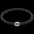 Anchor & Crew Coffee Bean Silver Black Agate Stone Bracelet | Australia
