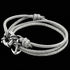 Side view of Anchor & Crew Clyde sterling silver grey rope bracelet.