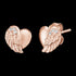 Angel Wing Heart Rose Gold CZ Stud Earrings | Engelsrufer