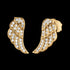 Angel Wing Crystal Pave Gold Stud Earrings | Engelsrufer