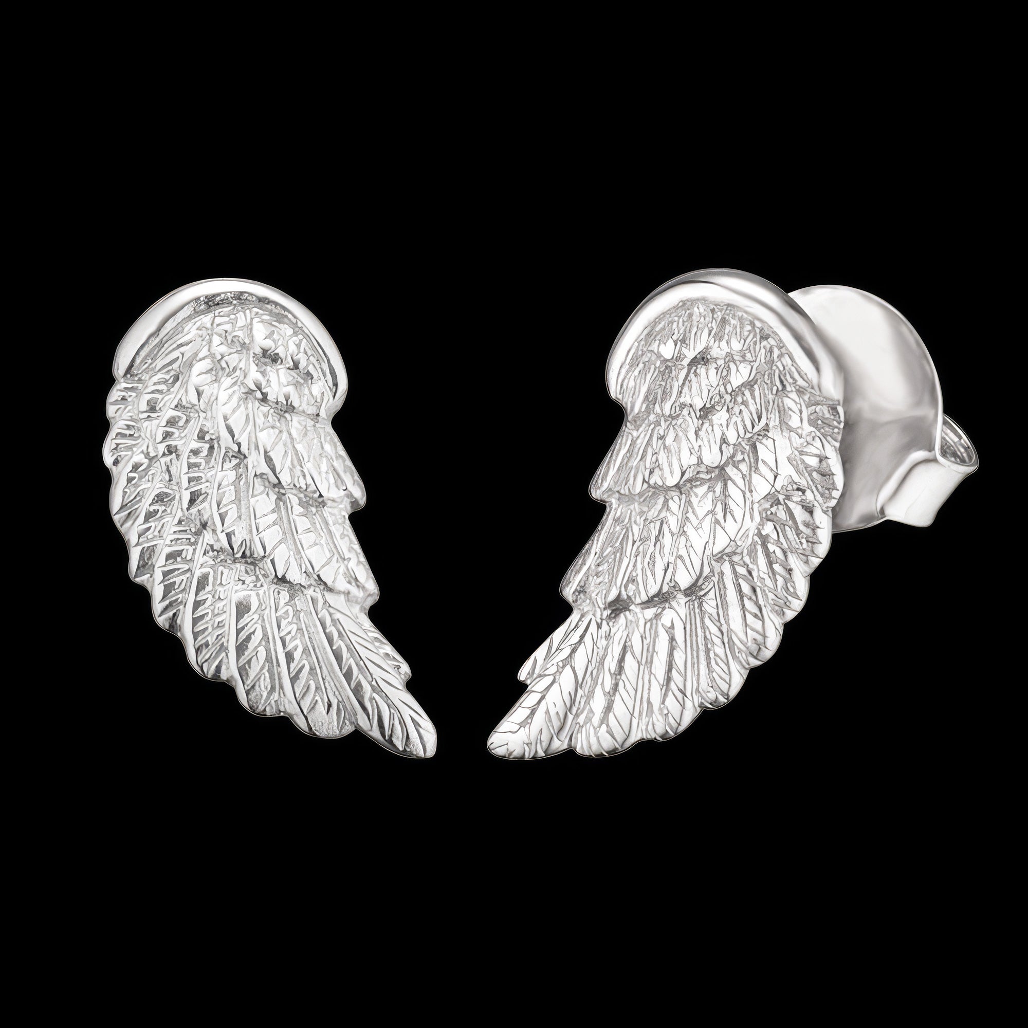 Angel Wing Silver Stud Earrings | Engelsrufer