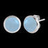 Aquamarine Cabochon Silver Stud Earrings | Engelsrufer