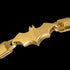 Close-up of Police Batman batarang gold limited edition bracelet.