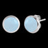 Blue Agate Cabochon Silver Stud Earrings | Engelsrufer