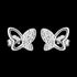 Butterfly Sterling Silver Children's CZ Stud Earrings | Herzengel