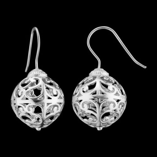 Cage Ball Silver Hook Earrings | Engelsrufer