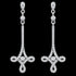 Chandelier Scroll Art Deco Pave CZ Dangle Earrings