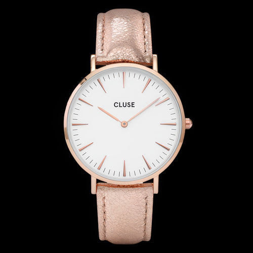 Cluse La Boheme Rose Gold White/Rose Gold Metallic Watch