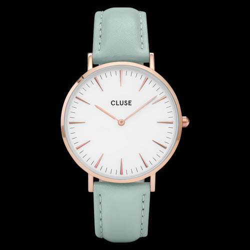Cluse La Boheme Rose Gold White/Pastel Mint Green Watch