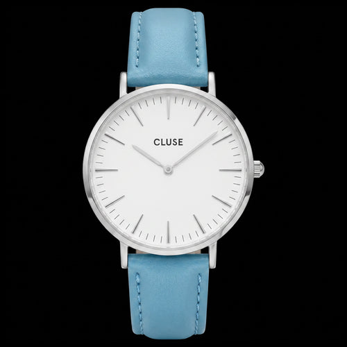Cluse La Boheme Silver White/Baby Blue Watch