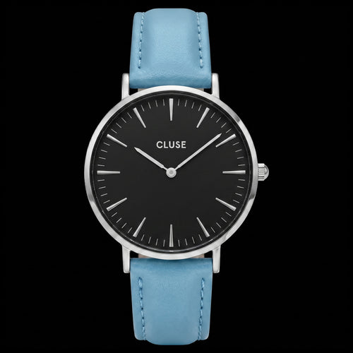 Cluse La Boheme Silver Black/Baby Blue Watch