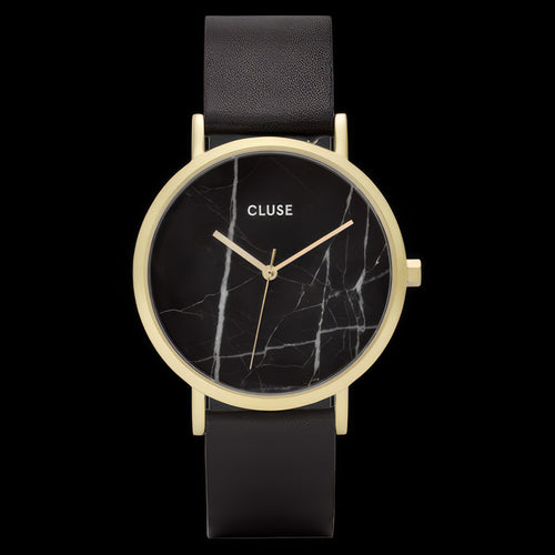 Cluse La Roche Gold Black Marble/Black Watch