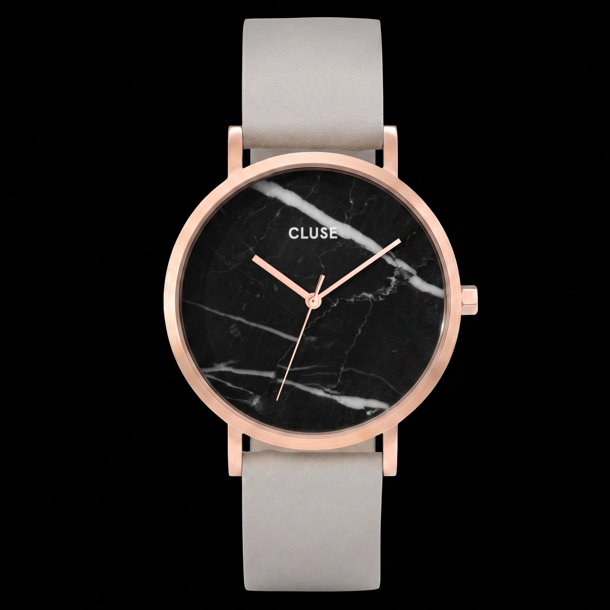 Cluse La Roche Rose Gold Black Marble/Grey Watch