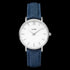 Cluse Minuit Silver/White Denim Watch