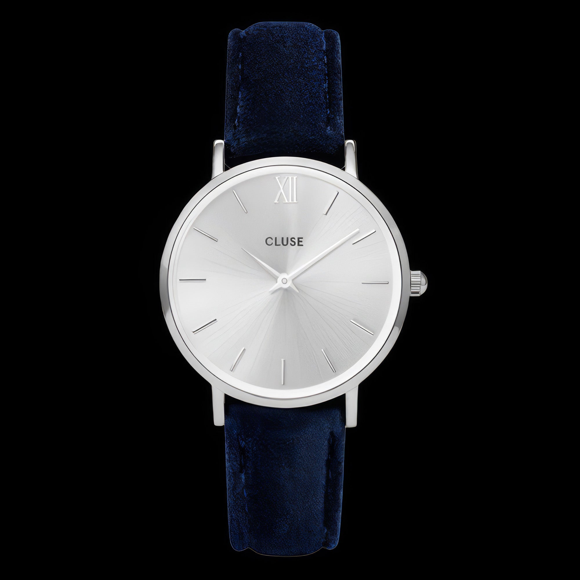 Cluse Minuit Silver Blue Velvet Limited Edition Watch