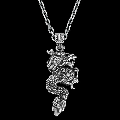 Dragon Coiled Stainless Steel Men's Necklace | Save Brave Australia