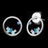 Cosmo Circle Blue CZ Earrings | Engelsrufer