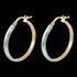 Tesoro Italian 9 Carat Yellow & White Gold Hoop Earrings | Australia