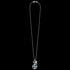 Full view of Herzengel peace dove heart wing silver children's necklace.