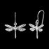 Dragonfly Filigree Silver Hook Earrings | Engelsrufer