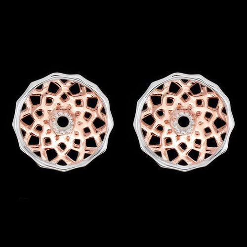 Dreamcatcher Silver Rose Gold Stud Earrings | Engelsrufer