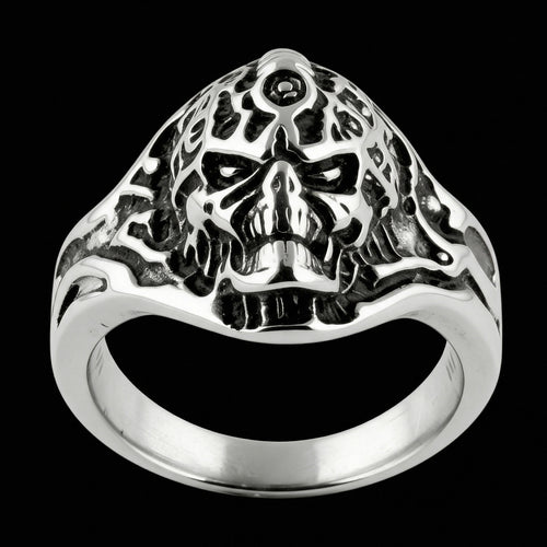 Exoskeleton Skull Men's Stainless Steel Ring | Australia