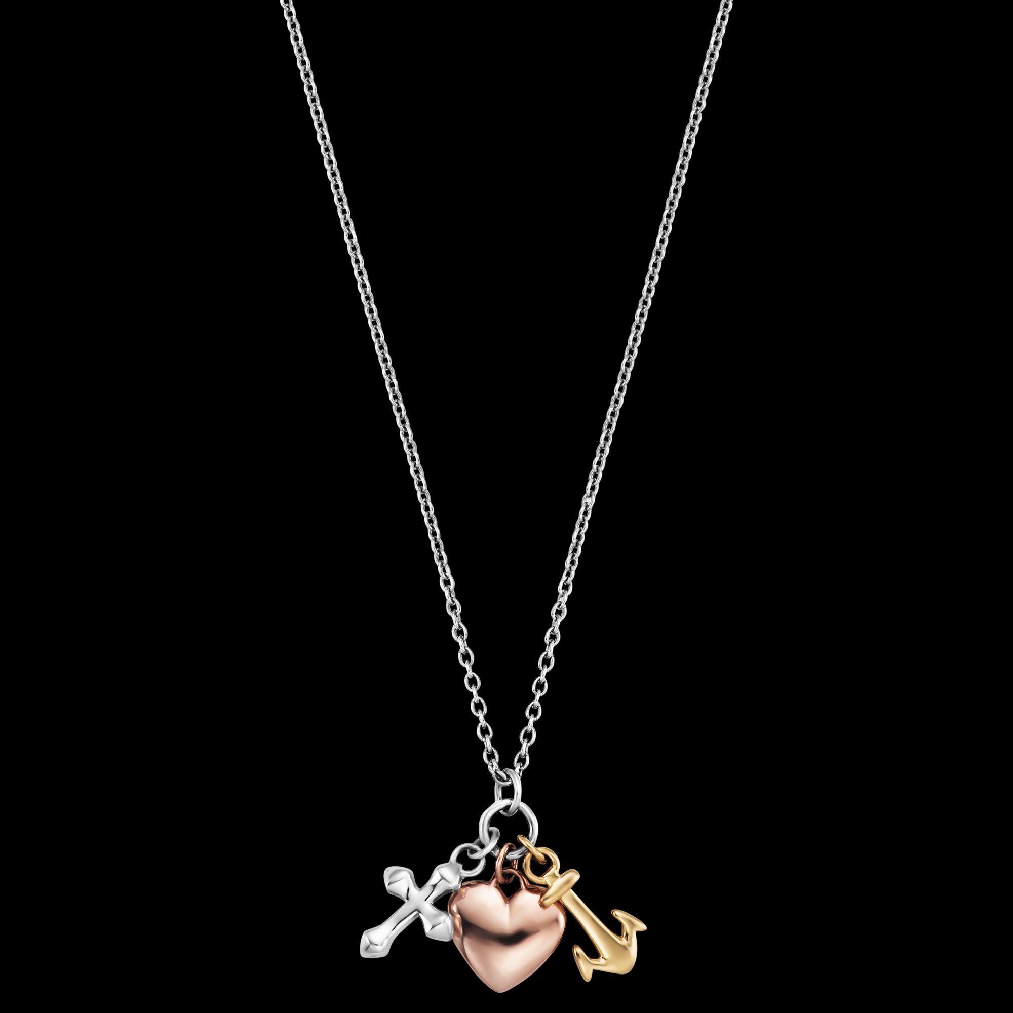 Engelsrufer Faith Love & Hope Sterling Silver Necklace. 