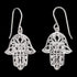 Fatima’s Hand Silver Hook Earrings | Engelsrufer