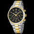Festina Chrono Black Dial Two-Tone Gold Men's Watch