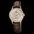 Festina Ladies Swiss Silver Dial Gold Leather Watch