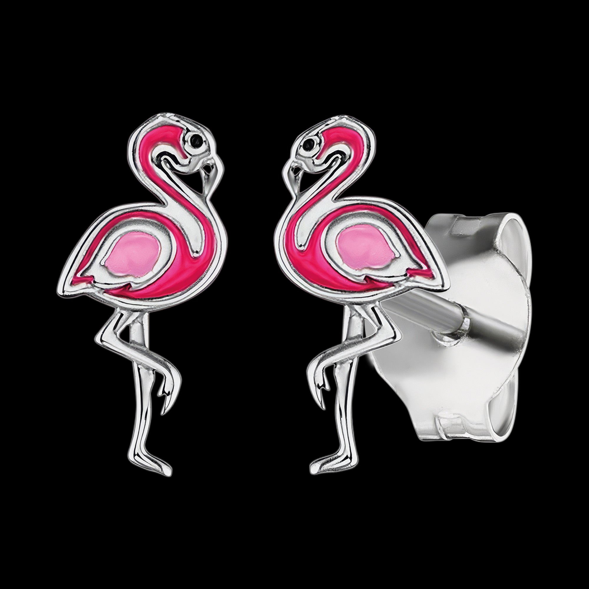 Flamingo Pink Children's Stud Earrings | Herzengel