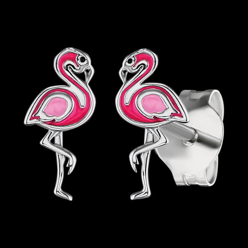 Flamingo Pink Children's Stud Earrings | Herzengel