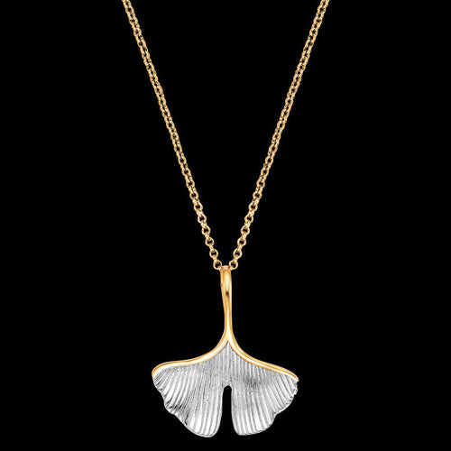 Ginkgo Leaf Gold Silver Necklace | Engelsrufer