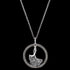 Ginkgo Leaf Marcasite Circle Necklace | Engelsrufer