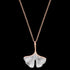 Ginkgo Leaf Rose Gold Silver Necklace | Engelsrufer