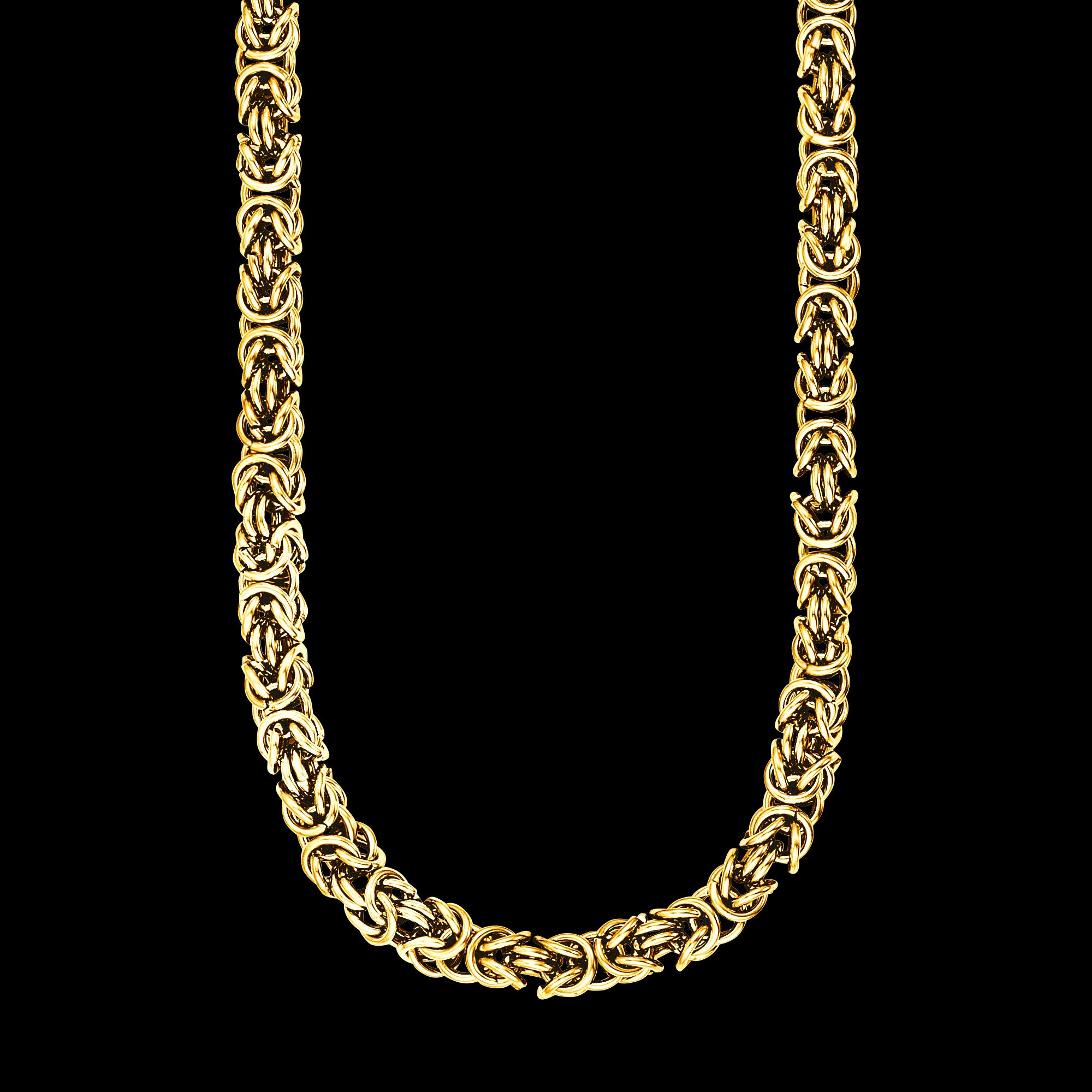 Byzantine Chain Men's Gold Steel Necklace | Save Brave Australia