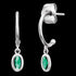 ENGELSRUFER JOYNATURE GREEN CZ SILVER HOOP EARRINGS