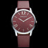 Gregio Simply Rose Marsala Silver Leather Watch | Australia