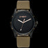 Gregio Uomo Black Dial Khaki Leather Watch | Australia