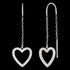 Heart Pave CZ Thread Silver Earrings | Engelsrufer