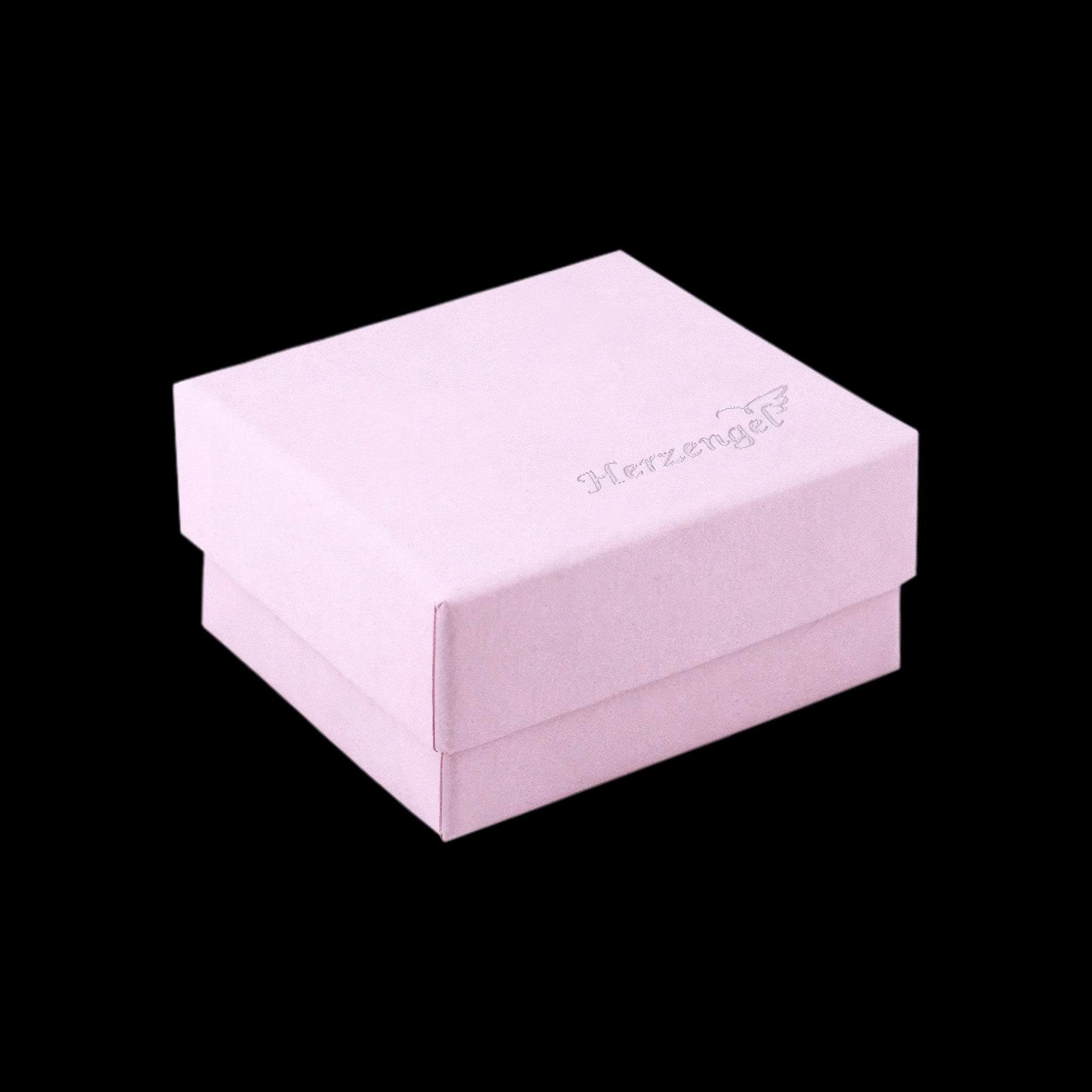 Pink gift box packaging for Herzengel children's jewellery.